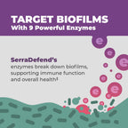 Balance ONE Biofilm Disruptor – Proteolytic Enzymes & Defense Supplement with Serrapeptase & Nattokinase – Systemic & Digestive Support – 60 Capsules, 2 Month Supply – for Women & Men – SerraDefend