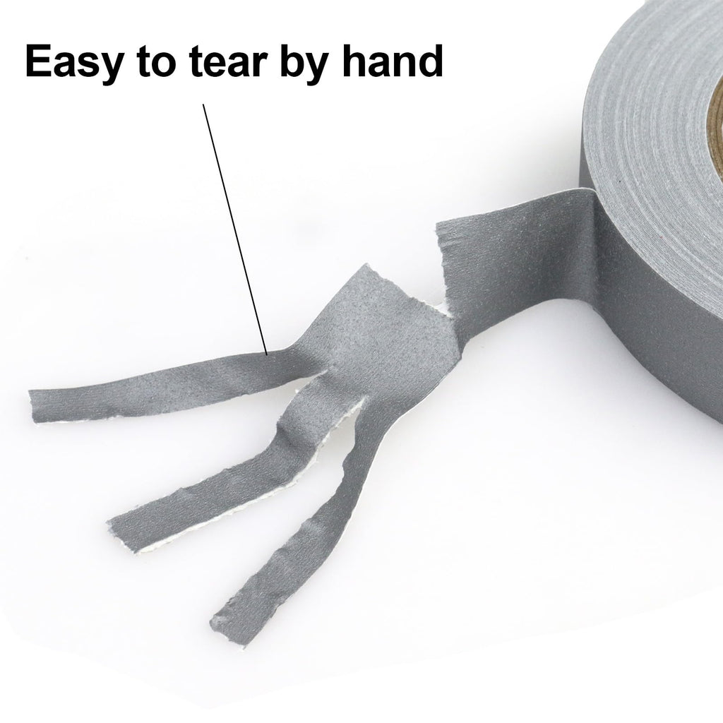 BOMEI PACK Grey Gaffer Tape, Matte Non-Reflective, 1inch x 30yds No Residue Hand Tear Self-Adhesive Gaffer Tape for Labeling, Cable, Stage, Photo Studio, Painters and Duct Repair, 1 Pack