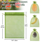 Shintop 100Pcs Fruit Protection Bags, 8x12 Inch Green Grape Netting Cover