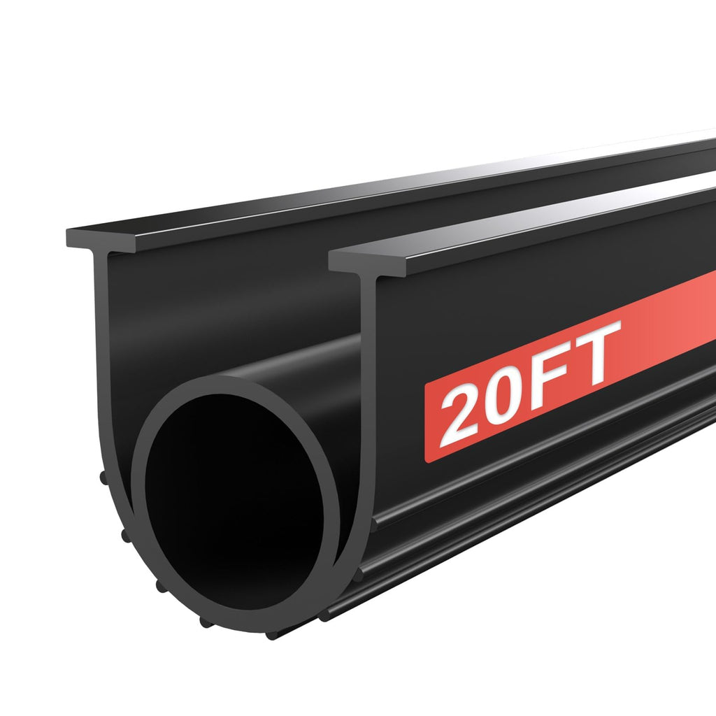 Garage Door Seals Bottom Rubber - Jobon 20 Ft Universal U+O Weatherproofing Garage Door Weather Stripping Bottom Seal Replacement Fits Most Standard Garage Doors, Easy Installation