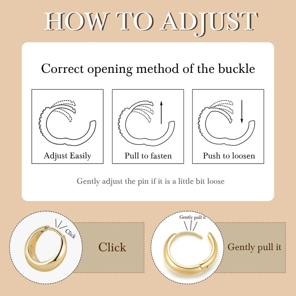 Degerde Gold Hoop Earrings for Women 14K Gold Earrings for Women