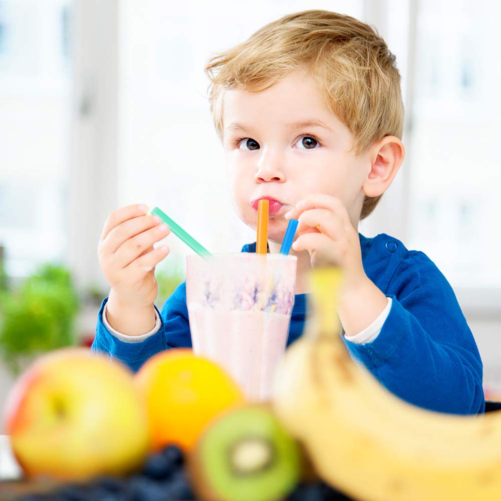 200 Pcs Jumbo Smoothie Straws,Colorful Disposable Wide-mouthed Large Straw.
