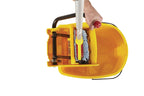 Rubbermaid Commercial Products WaveBrake 35 Qt. Side-Press Mop Bucket and Wringer Combo on Wheels Yellow for Professional/Industrial/Business Heavy-Duty Floor Cleaning/Mopping
