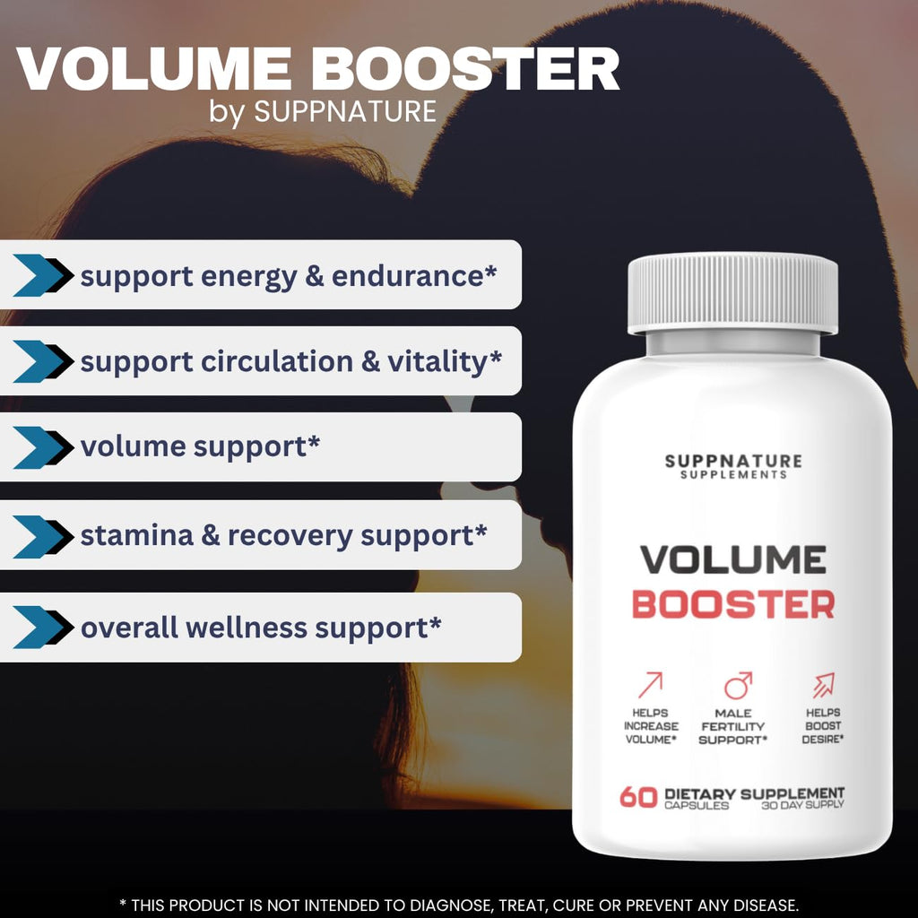 Volume Booster Pills Male Support Advanced Formula*, Volume Booster for Men Dietary Supplement, 60 Tablets
