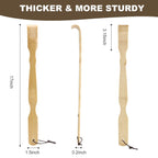 YIMICOO 2 Pack Wooden Bamboo Back Scratcher, 17 Inch Long Handle Back Scratchers for Adults Men Women, with Beautiful Gift Packaging