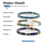 Ustome Tila Flat Square Stack Beaded Bracelets Set for Women Men, Boho Romantic Handmade Colorful Stretch Accessories Jewelry,Party Holiday Friendship Gift