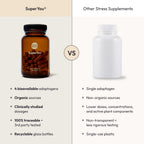 Moon Juice SuperYou Ashwagandha Supplements with Rhodiola, Shatavari & Amla - Cortisol Reducer for Energy, Mood, Focus and Stress Support, Vegan, Non-GMO & 100% Traceable, 60 Capsules, 30 Servings
