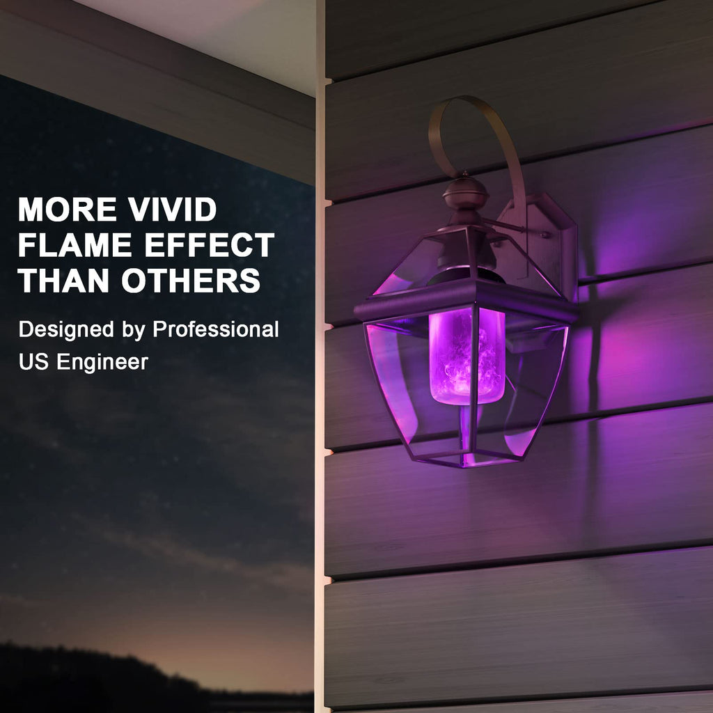Hompavo 【Upgraded Flame Light Bulbs for Home Decor with Upside Down Effect
