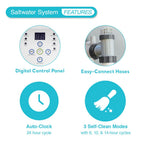 Intex Krystal Clear Saltwater Pool Chlorine System for Above Ground Pools up to 15,000 Gallons, Pool Cleaner with Automatic Timer and Self Cleaning