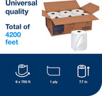 Tork Matic Paper Hand Towel Roll White H1, 6 Rolls x 700 ft, 290089