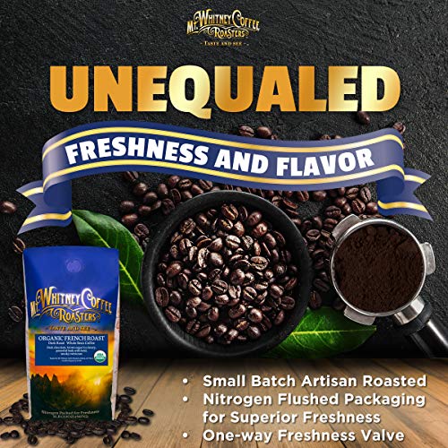 Mt. Whitney Organic French Roast, Dark Roast, Low Acid Coffee (Whole Bean, 2 Lb)