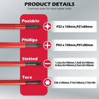 1000V Insulated Electrician Screwdriver Set - 13-Piece Professional Electrical Screwdriver Set Insulation Handle CRV Steel Magnetic Phillips Slotted Pozi Torx Tips VDE & GS Certified