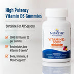 Nordic Naturals Vitamin D3 5000 Gummies, Passion Fruit - 30 Gummies - Support for Healthy Bones, Mood, & Immune System - Vegetarian - Non-GMO - 30 Servings (Pack of 2)