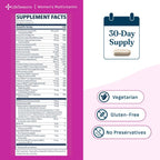 LifeSeasons Women's Multivitamin – High Potency with 21 Vitamins & Minerals, PureWay-C®, NAD+, Active B-Vitamins, TRAACS® Chelates, enXtra® for Energy, Probiotics & Mushrooms – 120 Veg Capsules
