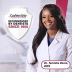 Cushion Grip Thermoplastic Denture Adhesive – Refits & Tightens Loose Dentures, Works Like a Denture Reliner for a Long-Lasting, Secure Fit & Comfort, Cushions Gums, Waterproof & Zinc-Free - 1 oz