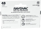 Rayovac Proline Advanced Hearing Aid Batteries | Size 312 | World's Longest Lasting Battery | Child-Resistant Packaging (48)