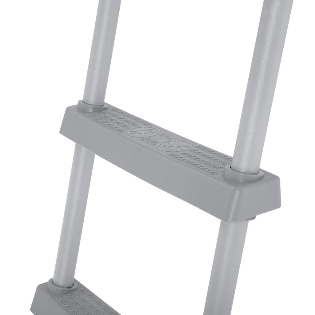 Bestway Above Ground Pool Ladder for Swimming Pools 42" or 48" Tall, Metal Frame Step Ladder with Plastic Steps for Pool Entry and Exit