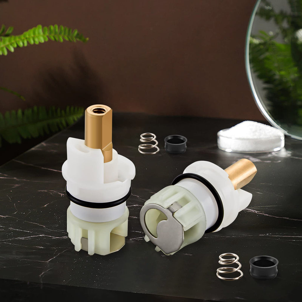 RP25513 faucet stem assembly Replacement Kit for two handle faucet repair kit with RP24096 Cartridge RP4993 Seats Springs RP24097 1/4 Turn stop, 2 Pack