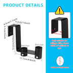 Lettry 2 Pcs Pool Fence Hooks, Pool Tool Organizer, for Hanging Pool Cleaning Accessories, Pool Pole, Brush, Leaf Skimmer Net, Vacuum Head, Suitable for 3/4 Inch to 1-1/4 inch Railing