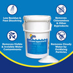 In The Swim Shock and Chlorine Bundle for Sanitizing Swimming Pools – Includes 50 Pound Bucket of 68% Cal-Hypo Pool Shock and 50 Pound Bucket of 3 Inch Stabilized Chlorine Tablets