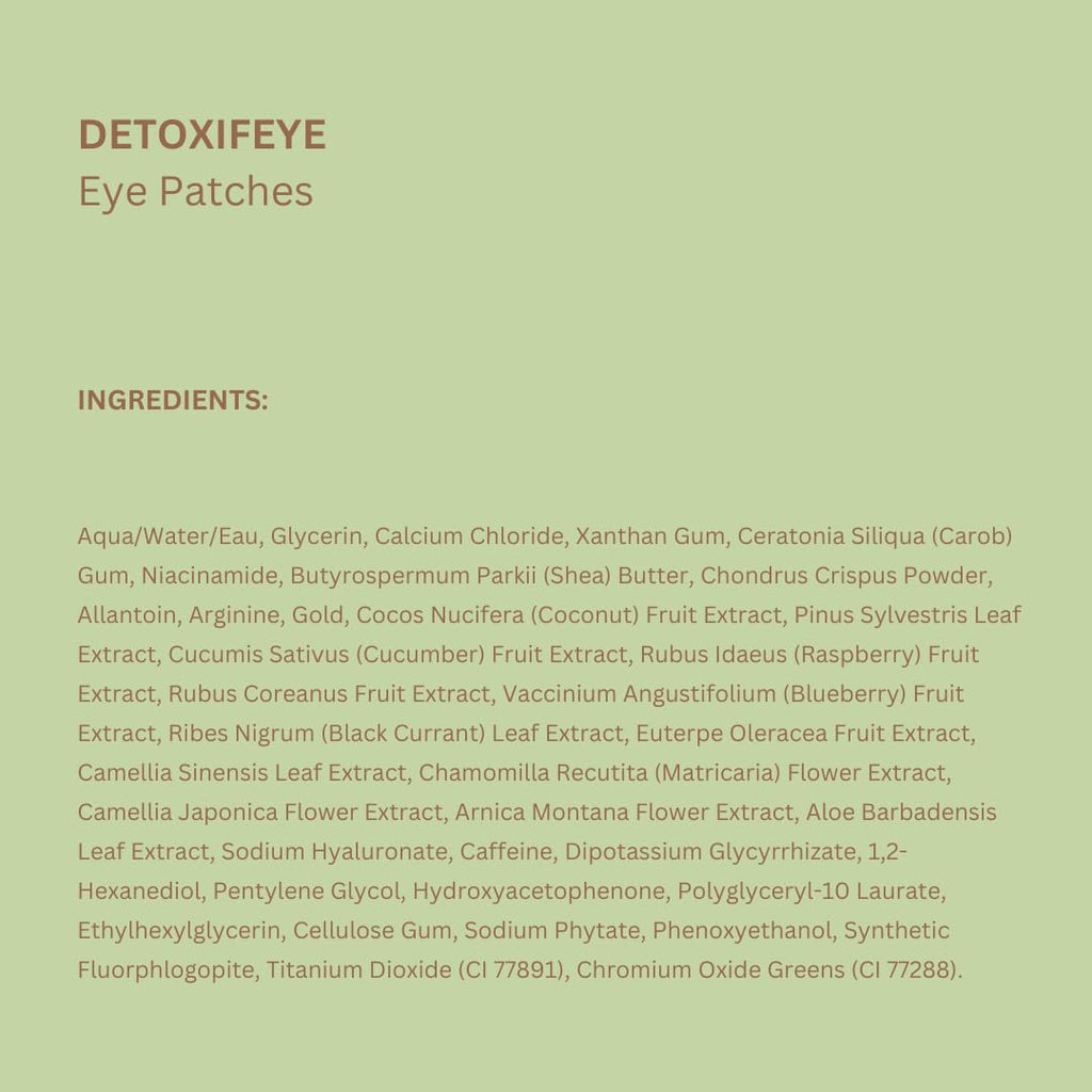 Pixi DetoxifEYE Depuffing Hydrogel Under-Eye Patches, Cucumber, Hyaluronic Acid & Caffeine for Puffy Eyes and Dark Circles, Hydrate Eye Area, 30 Pairs, 60 Patches