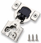 Decobasics 50 Pack Soft Close Cabinet Hinges – 1/2" Overlay for Kitchen Cabinet Doors, Slow Self-Closing Concealed Hidden Hinges for Face Frame –Stainless Steel, 3-Way Adjustable & Quiet Close Damper