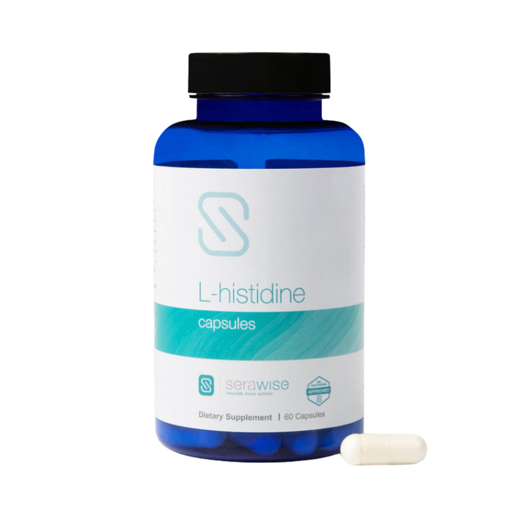 Serawise L-Histidine 600 Mg Capsules by Dr. Ana Maria Temple | Breakthrough Amino Acid for Clear Skin | Safe for Children and Babies | Capsule Can be Sprinkled on Food | 60 Capsules