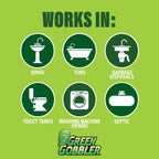 Green Gobbler Drain Cleaner & Deodorizer FRESH SCENT Sticks for Toilet Tanks, Sinks, Bathtub Drains, Washing Machine Drains and Garbage Disposals - 24 Pieces