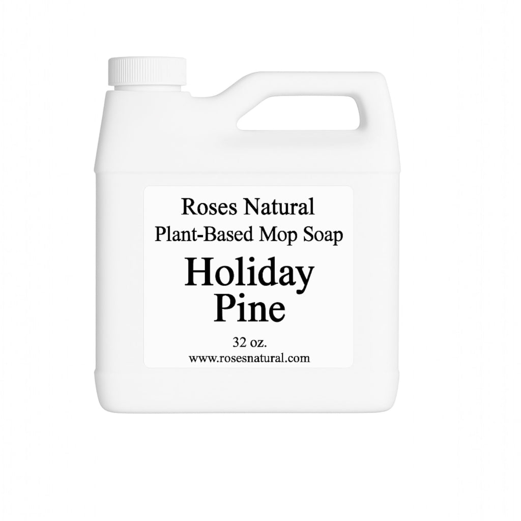 Plant-Based Floor Cleaner Mop Soap – 32 oz | Streak-Free, Highly Scented, Concentrated Mop Solution for Tile, Vinyl, Hardwood & Sealed Floors | Non-Toxic, Eco-Friendly (Holiday Pine)