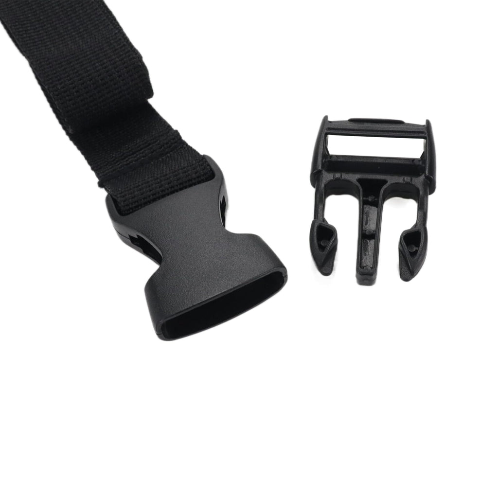 S SYDIEN 10Pcs Tie Down Straps Black Adjustable Nylon Strap with Buckles 1" x 47" (3.9ft) Straps with Quick Release, Lashing Strap for Backpacking, Outdoor Activities