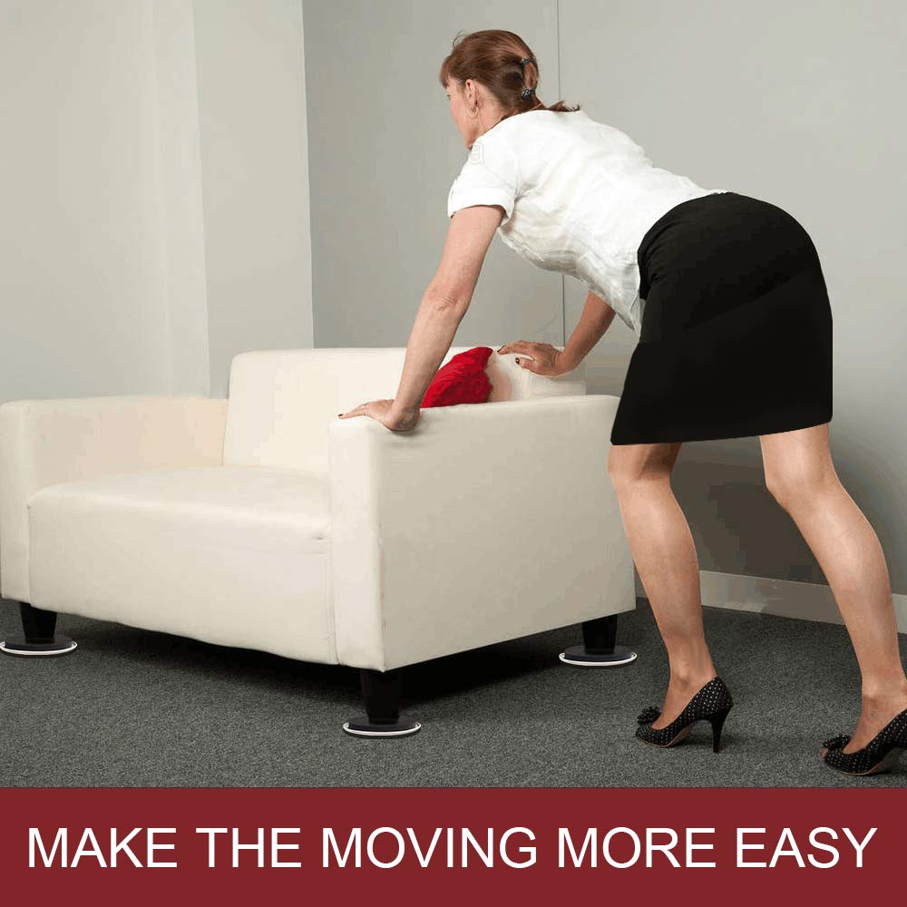 Yelanon Furniture Sliders for Carpet - 20 PCS Heavy Duty Moving Pads 3 1/2" - Sliders for Furniture on Carpet, Reusable Furniture Moving Sliders for Easy Glide