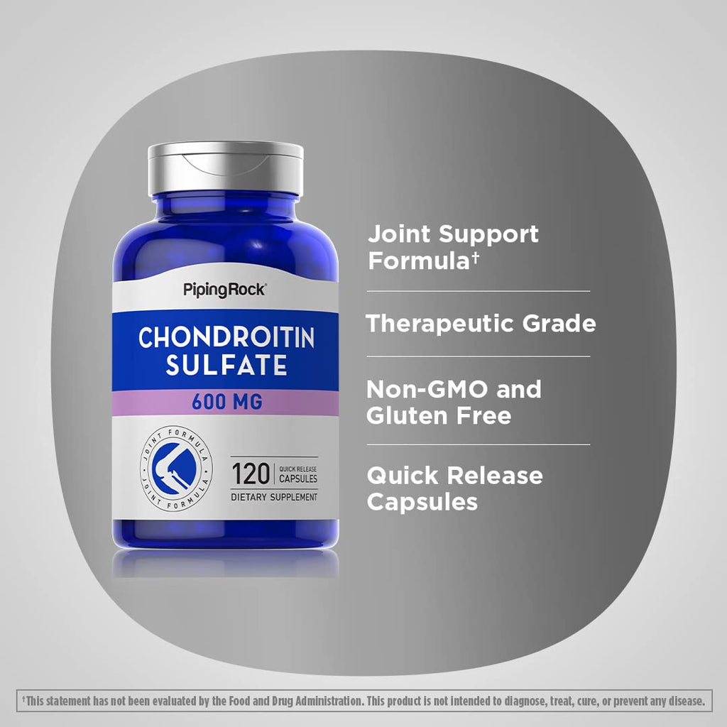 Piping Rock Chondroitin Sulfate Supplement | 600mg | 120 Capsules