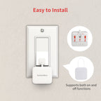 Switchbot Smart Switch Button Pusher (Bluetooth) – Fingerbot for Rocker Switch/One-Way Buttons, App Timer Control, No Wiring, Optional Hub Required for Voice/Remote, White