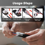 Double Wire Plug in Connector with Locking Buckle, Flame Retardant Locking Wire Quick Connectors, Suitable for Emergency Repairs, Home and Automotive Wiring, Easy to Use (50PCS for 18-22 AWG)