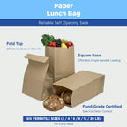 Karat 4lb Paper Lunch Bags - Kraft, 2,000 Count - Versatile Paper Bags for Small Business, Snacks, Popcorns or Party Favor - Sturdy, Self-Standing, Reusable