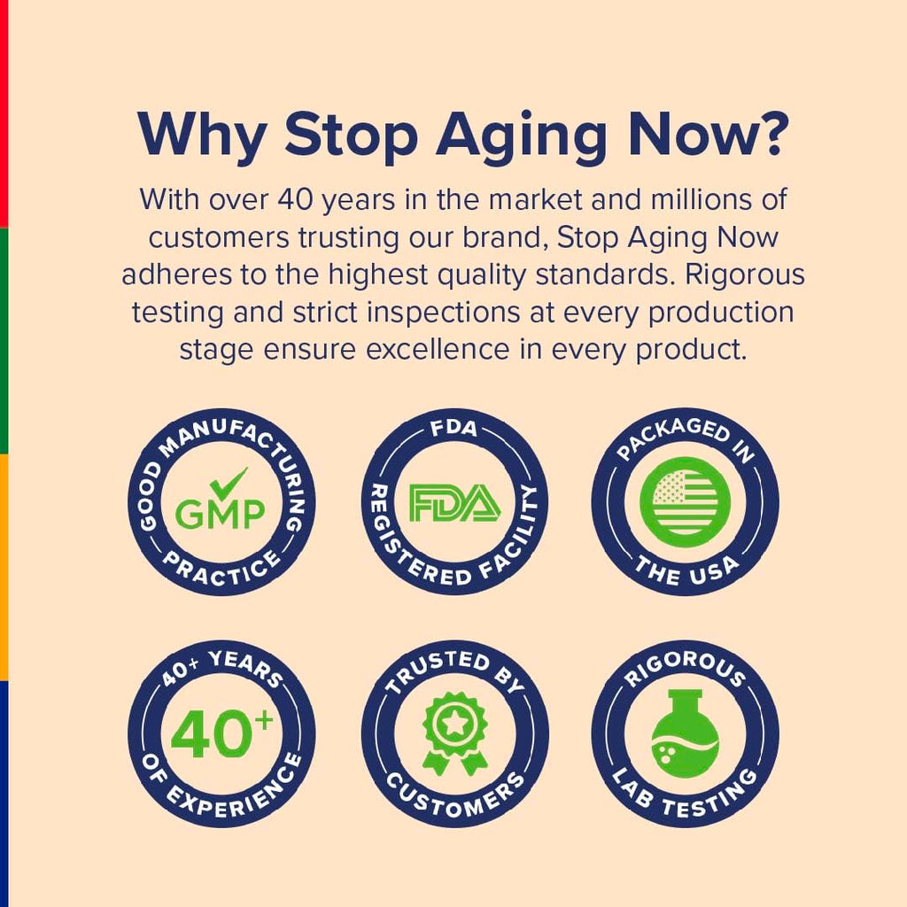 Stop Aging Now - Acid Relief Supplement - 60 Vegetable Capsules - with Probiotic Support