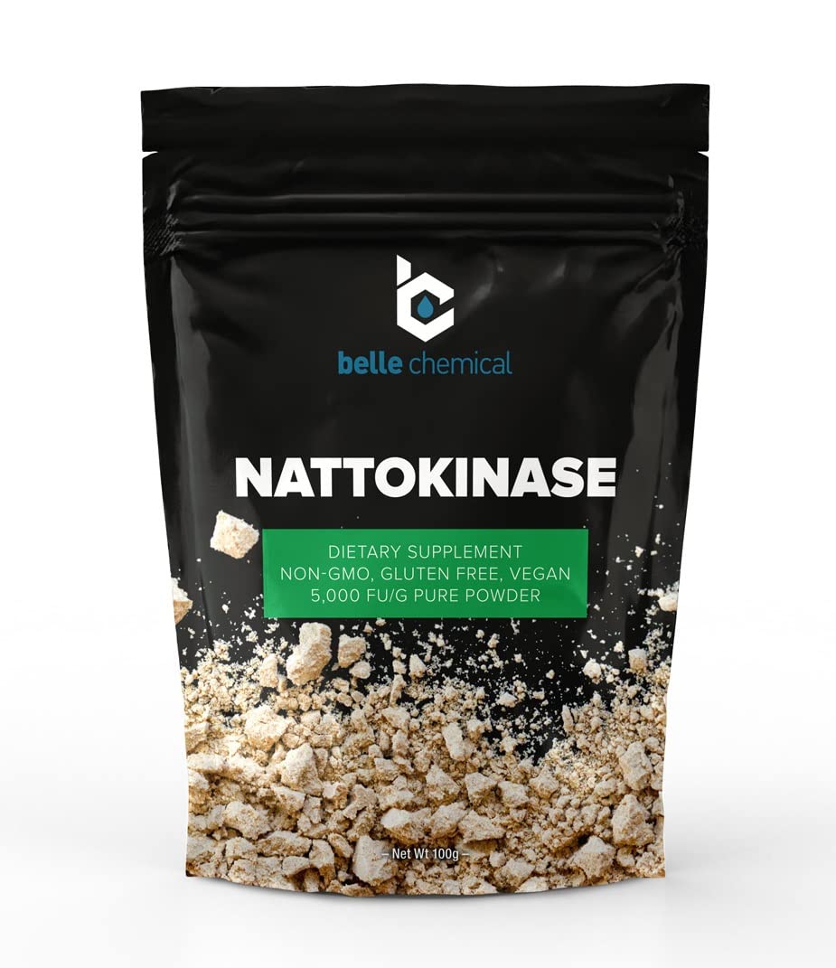 Pure Organic Nattokinase Powder - Non-GMO, Gluten Free, Vegan Bulk (100 Grams)