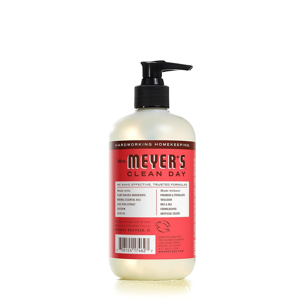 MRS. MEYER'S CLEAN DAY Hand Soap, Made with Essential Oils, Rhubarb, 12.5 Fl. Oz - Pack of 3
