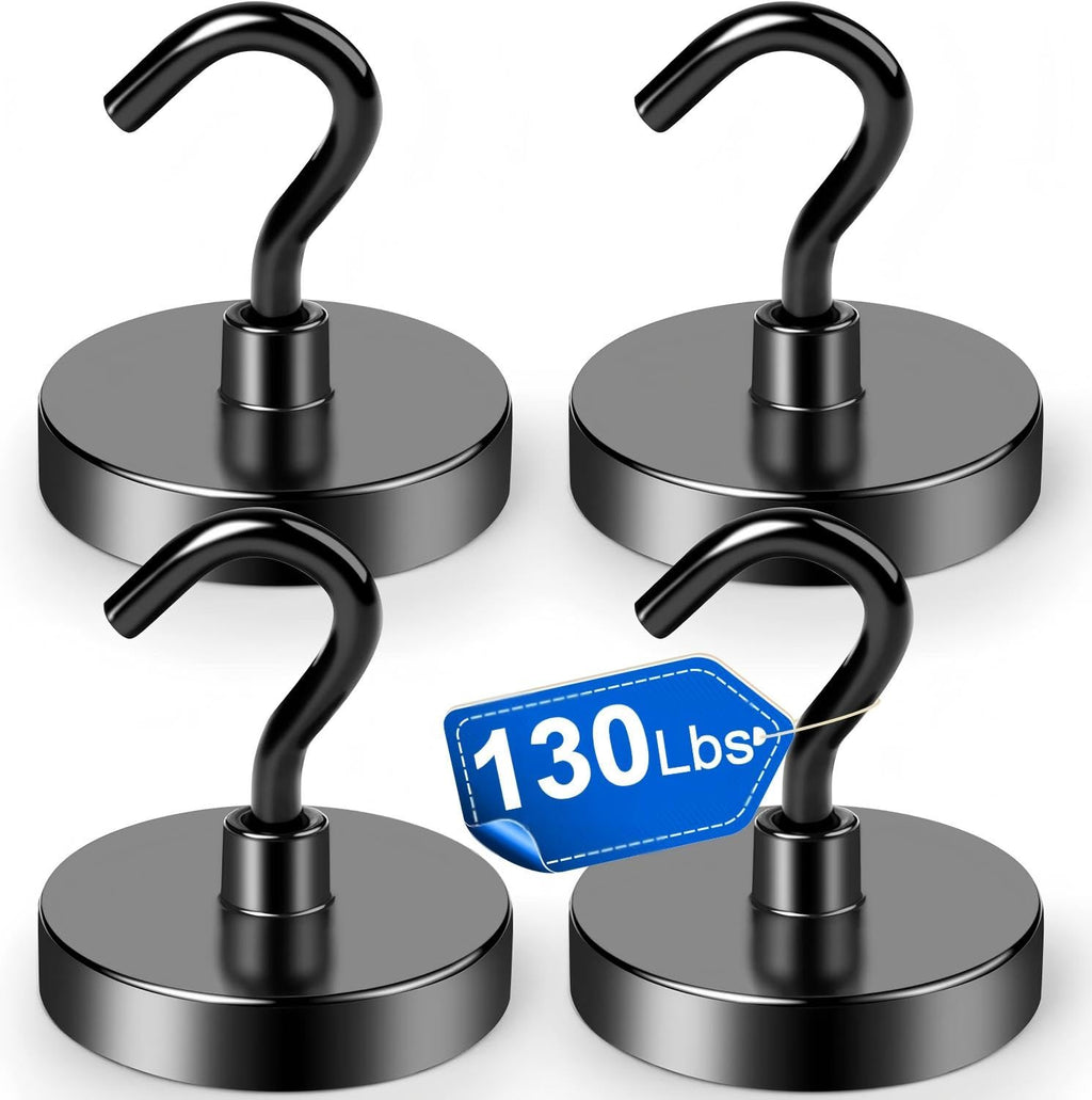 LOVIMAG Magnetic Hooks for Cruise Cabins 130LBS Heavy Duty Magnet Hook 4 P