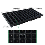 RooTrimmer Deep 72 Cell Seedling Trays, Thick Durable 72 Cell Plug Tray Big Cell Seed Trays for 1020 Flat Trays Germination (10-Pack, 21.25"×11", 2.36" Height, High)