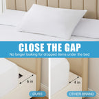 King Bed Wedge Pillow for Headboard, Bed Gap Filler, Triangle Pillow Wedge for Headboard Gap, Bolster Pillows for Beds, Anti-Slip Mattress Wedge Gap Filler, 76"×10"×6", White