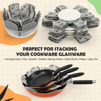 BOYAN Pot and Pan Protectors, Larger & Thicker Felt Pot Protectors for Stacking, Set of 12 & 3 Different Sizes, Cookware Accessories, Pan Separators for Stacking Skillet Ceramic Glassware