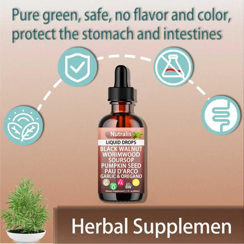 Nutralis Black Walnut Wormwood Drops, Botanical Wellness Blend, 2 fl oz