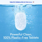 BLUELAND 100% Plastic-Free Dishwasher Detergent Tablets 120ct, Free & Clear