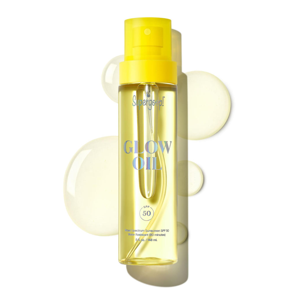 Supergoop! Glow Oil - 5 fl oz - SPF 50 PA++++ Vitamin E Body Oil + Broad Spectrum Sunscreen Protection - With Marigold, Meadowfoam & Grape Seed Extracts