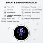 Tankless Electric Water Heater, ECOTOUCH 18kW Instant Water Heater On Demand 240V Under Sink Water Heaters Point of Use with ETL Certificated Self-Modulation ECO180S White