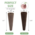 TISOHUGO 100 Pack Grow Sponges, Seed Pods Replacement Root Growth Sponges Compatible with AeroGarden, Moldy-Free, Sponges Kit with 10 Pod Labels for Hydroponic Indoor Garden System