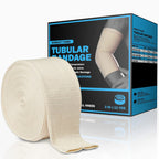 EVERLIT Elasticated Tubular Support Bandage | Stockinette Tubing for Small Arms, Knees, Large wrists Medium ankeltes| Light to Moderate Compression Bandage Roll For Tissue Support (Size D | 3" x 11 yd)