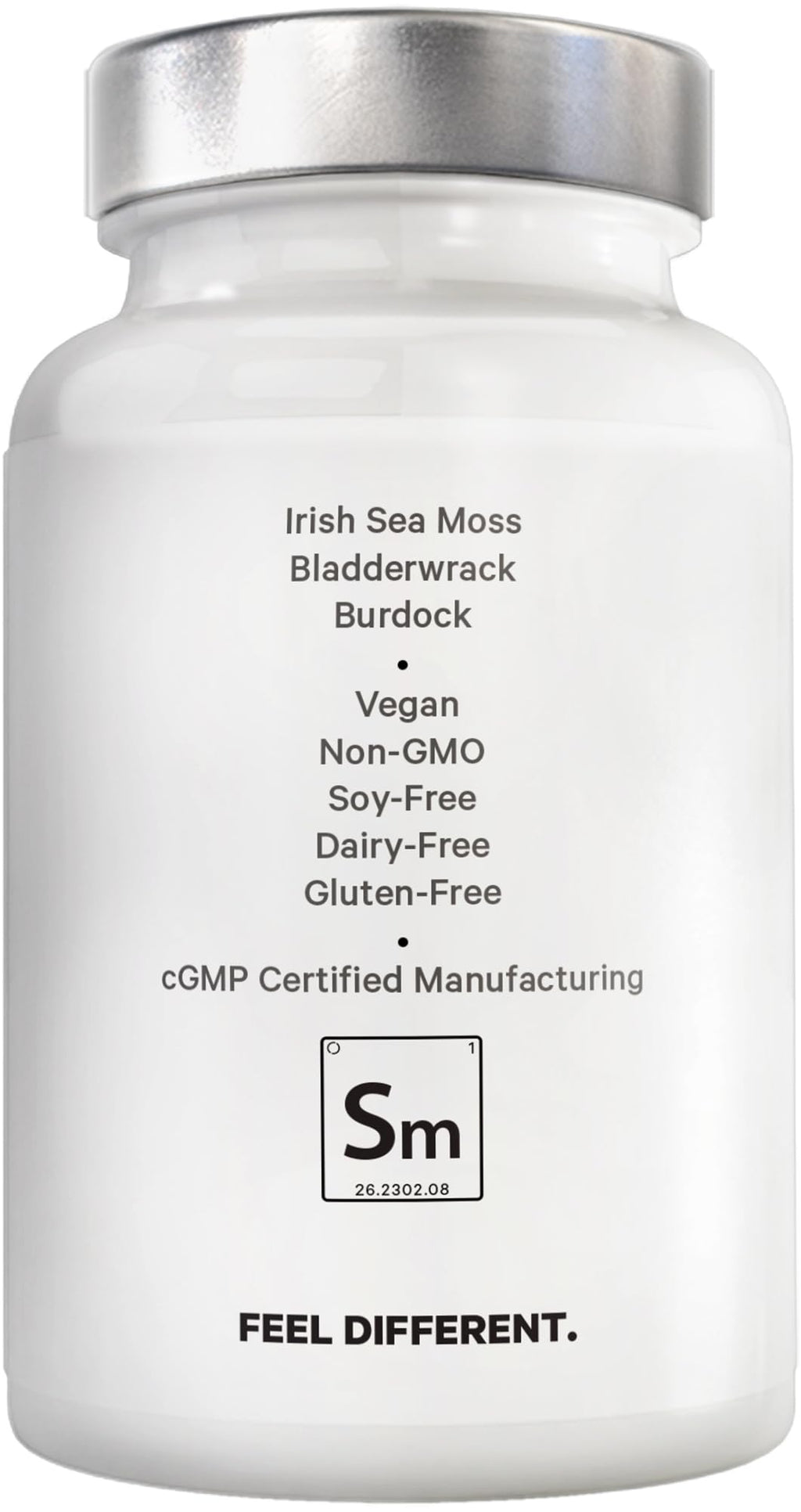 Amen Sea Moss, 1000mg Organic Irish Sea Moss, Bladderwrack, 90 Capsules