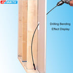 Flexible Installer Drill Bit for Pulling Wires Through Walls Ceilings and Sidewalks, 54-Inch Long, 3/8-Inch Auger with a Fish Eye Hole and Screw Point, 3/16" 3-Flat Anti-Slip Shank.